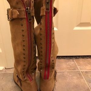 Brown riding boots